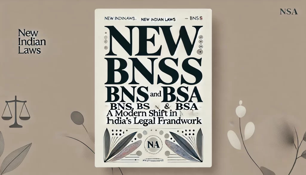 NEW INDIAN LAWS: BNS, BNSS and BSA-A Modern Shift in India’s Legal Framework